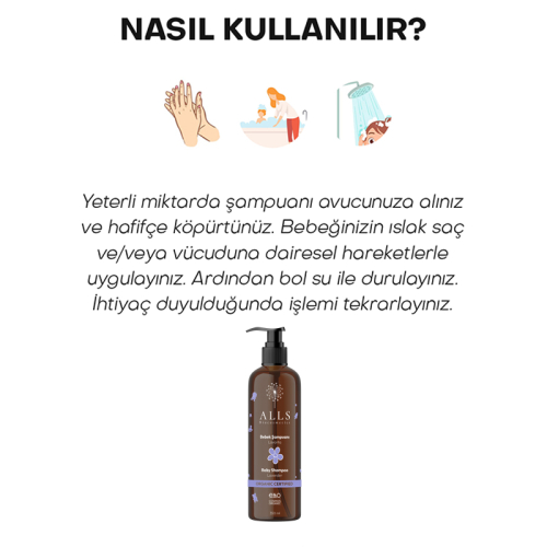 Alls Biocosmetics Organik Lavantalı Bebek Şampuanı 350 ml - 5