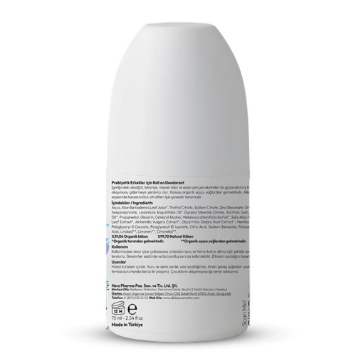 Alls Biocosmetics Organik Prebiyotik Roll on Deodorant 75 ml - Erkekler İçin - 6