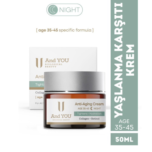 And You Yaşlanma Karşıtı Gece Kremi 50 ml – 35-45 Yaş Yoğun Bakım - 2