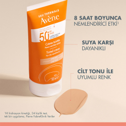 Avene Cream SPF 50+ Kuru Ciltler için Renkli Güneş Kremi 50 ml - 1