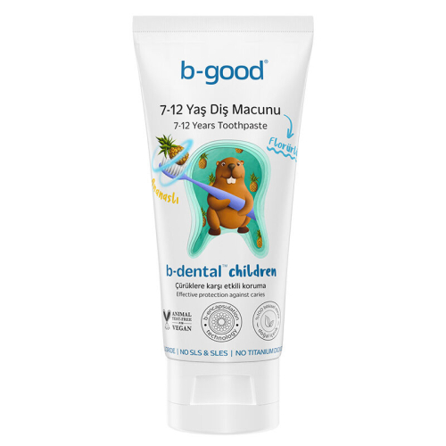 b-good b-dental 7-12 Yaş Çocuk Diş Macunu Florürlü Ananas 50 ml - B-good care