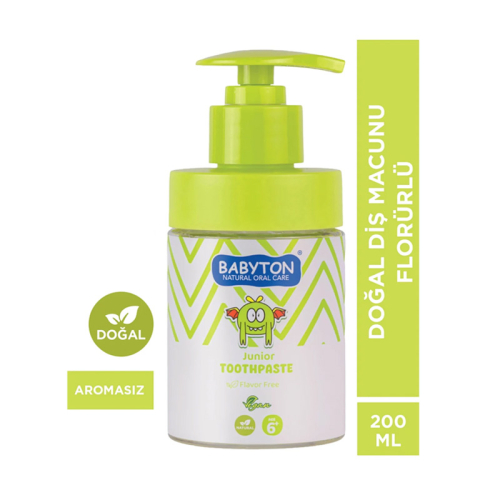 Babyton Junior Toothpaste Flavor Free Diş Macunu 200 ml - Babyton