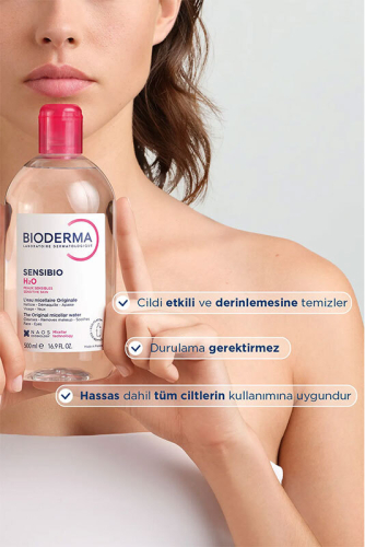 Bioderma Sensibio H2O Yüz ve Makyaj Temizleme Suyu 500 ml - 6
