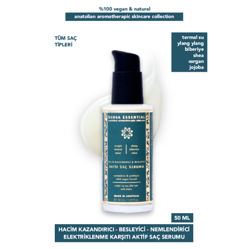 Densa Essential Hacim Kazandırıcı Elektriklenme Karşıtı Aktif Saç Serumu 50 ml - 5