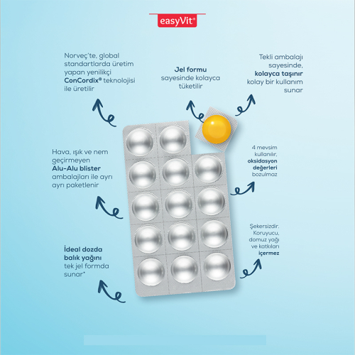 Easy Fish Oil Multi + Omega 3 Çiğnenebilir Tablet 30 Adet - 4