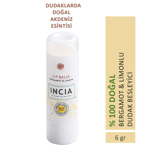 INCIA Bergamot & Limonlu Doğal Dudak Besleyici 6g - 2