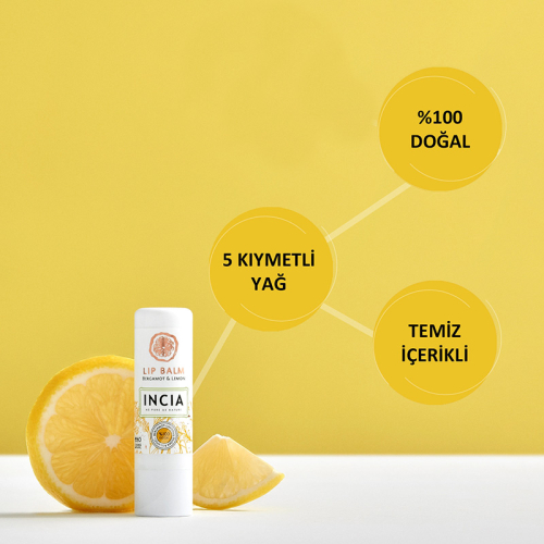 INCIA Bergamot & Limonlu Doğal Dudak Besleyici 6g - 5