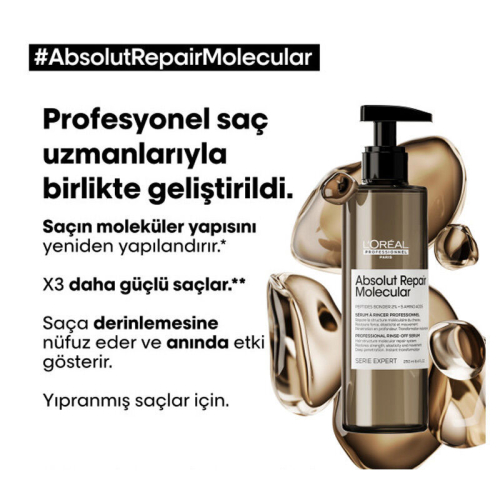 Loreal Professionnel Serie Expert Absolut Repair Molecular Durulanan Serum 250 ml - 4