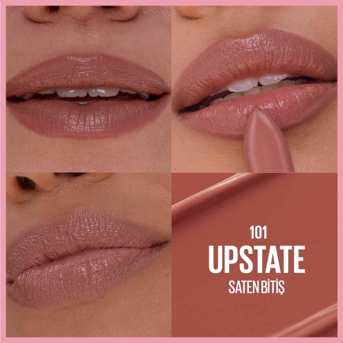 Maybelline New York Serum Etkili Hyalüronik Asit ve Besleyici Yağ İçeren Ruj - 101 Upstate - 3