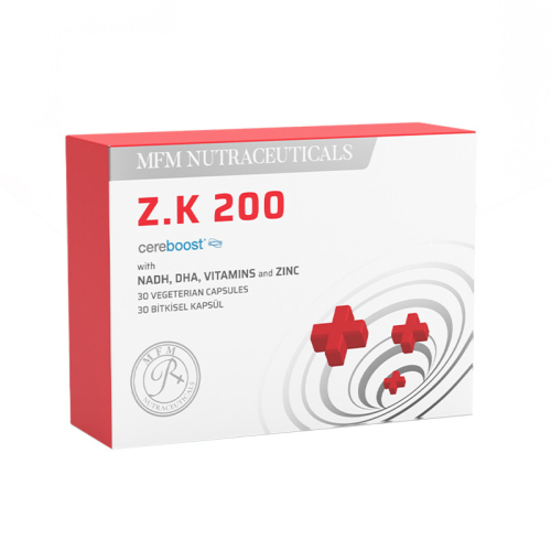 MFM NUTRACEUTICALS Z.K 200 Amerikan Ginsengi İçeren Takviye Edici Gıda - 30 Bitkisel Kapsül - MFM