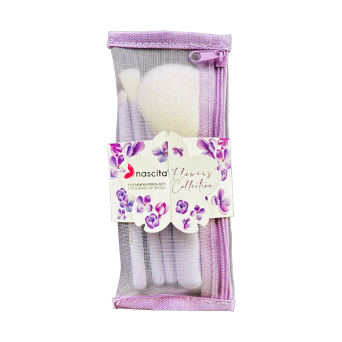 Nascita Flowers Collection 4 lü Makyaj Fırça Seti Mor - NAscita