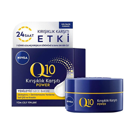 Nivea Q10 Power Kırıışıklık Karşıtı ve Sıkılaştırıcı Gece Kremi 50 ml - Nivea