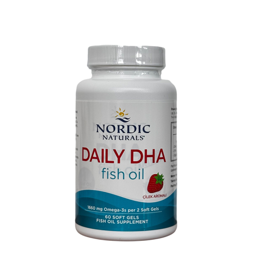 Nordic Naturals Daily FHA Fish Oil Çilek Aromalı 60 Kapsül - Nordic NAturals