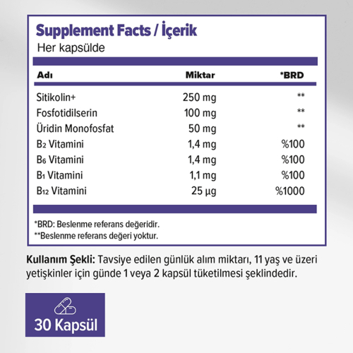 Orzax Ocean Cogniven Takviye Edici Gıda 30+6 Kapsül - 2