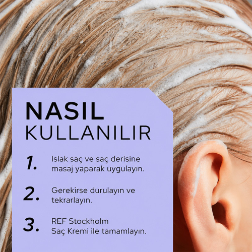 REF Cool Silver Sarı ve Gümüş Renkli Saçlar İçin Şampuan 1000 ml - 5