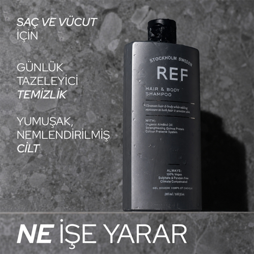 REF Hair Body Nemlendirici Saç ve Vücut Şampuanı 1000 ml - 3
