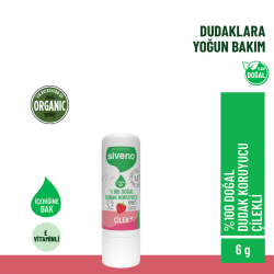 Siveno %100 Doğal Dudak Koruyucu Çilekli 6 gr - 2