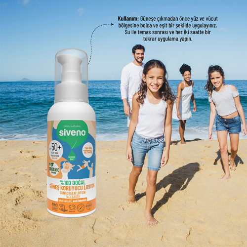 Siveno %100 Doğal Güneş Koruyucu Losyon 100 ml - 12