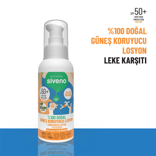 Siveno %100 Doğal Güneş Koruyucu Losyon 100 ml - 13