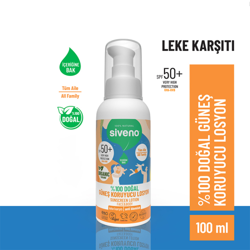 Siveno %100 Doğal Güneş Koruyucu Losyon 100 ml - 2