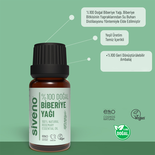 Siveno Doğal Biberiye Uçucu Yağı 10 ml - 6