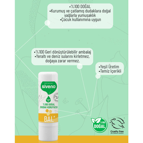 Siveno Doğal Dudak Koruyucu Bal 6 gr - 9