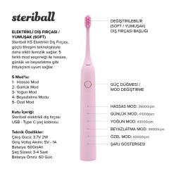 Steriball Elektrikli Diş Fırçası - Pembe - 3