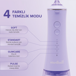 Steriball Taşınabilir Ağız Duşu - Lila - 7