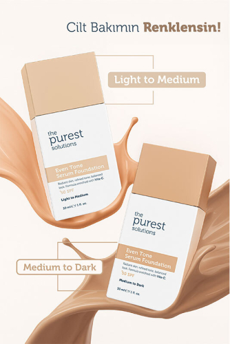 The Purest Solutions Even Tone Leke Karşıtı Serum Fondöten SPF50+ 30 ml - Açık-Orta Ton - 7