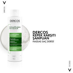 Vichy Dercos Anti Dandruff Kepek Karşıtı Şampuan 200 ml - Hassas Saç Derisi - 2
