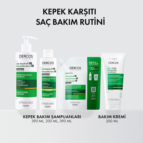 Vichy Dercos Anti Dandruff Kepek Karşıtı Şampuan 390 ml - Kuru Saçlar - 4