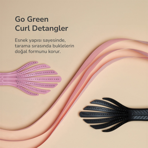 Wet Brush Go Green Kıvırcık Saçlara Özel Dolaşık Açıcı Saç Fırçası Pembe - 7
