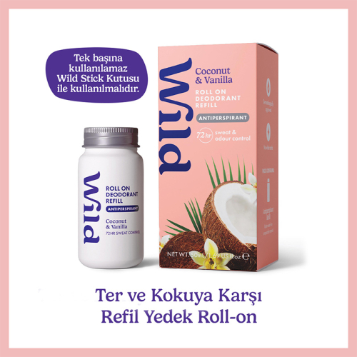 Wild Coconut-Vanilla Roll On Deodorant Refill 50 ml - Wild