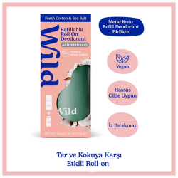 Wild Fresh Cotton - Sea Sal Refillable Roll On Deodorant 50 ml - 2