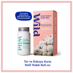Wild Fresh Cotton-Sea Salt Roll On Deodorant Refill 50 ml - 1