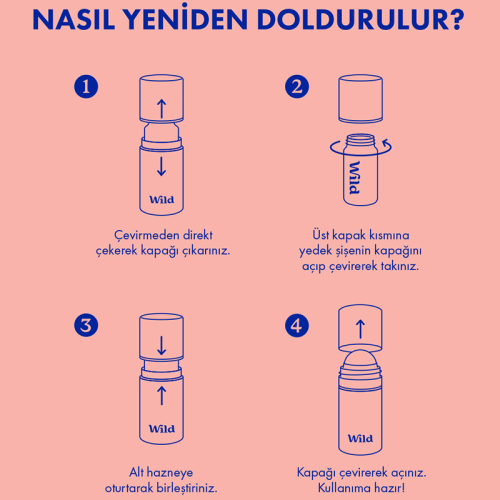 Wild Fresh Cotton-Sea Salt Roll On Deodorant Refill 50 ml - 6